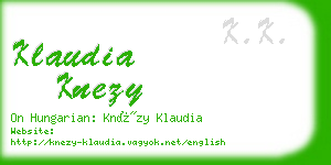 klaudia knezy business card